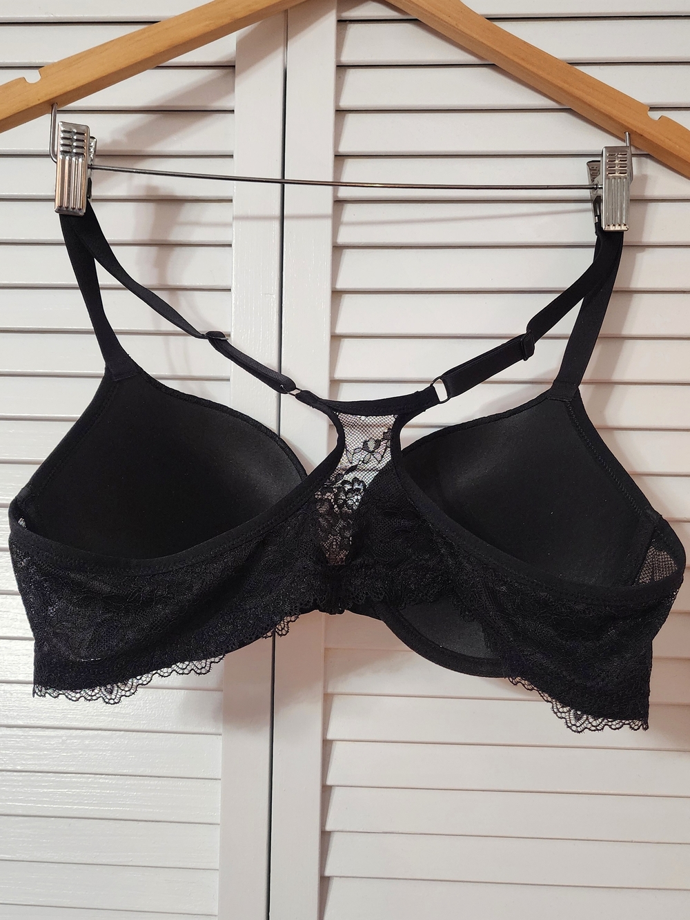 Upushall Front Closure Racerback Push Up Bra in Black - Women Intimates 38B - Picture 3 of 5